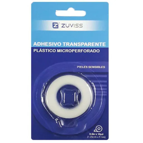 ADHESIVO PLASTICO TRANSPARENTE MICROPERFORADO 5CM (ZUVISS)